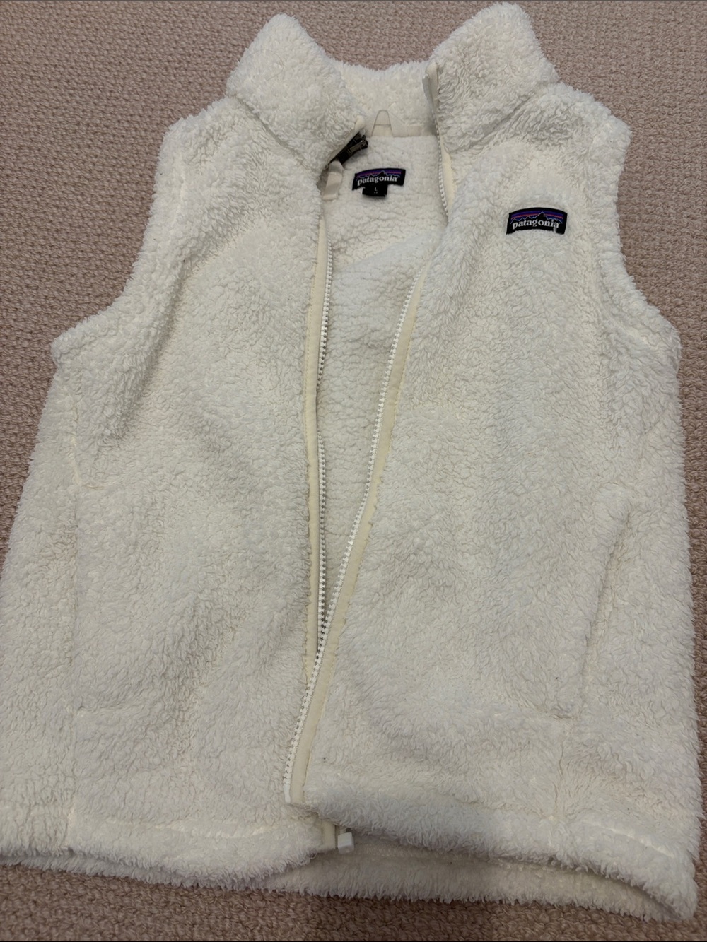 Patagonia Kids Cream Sherpa Vest